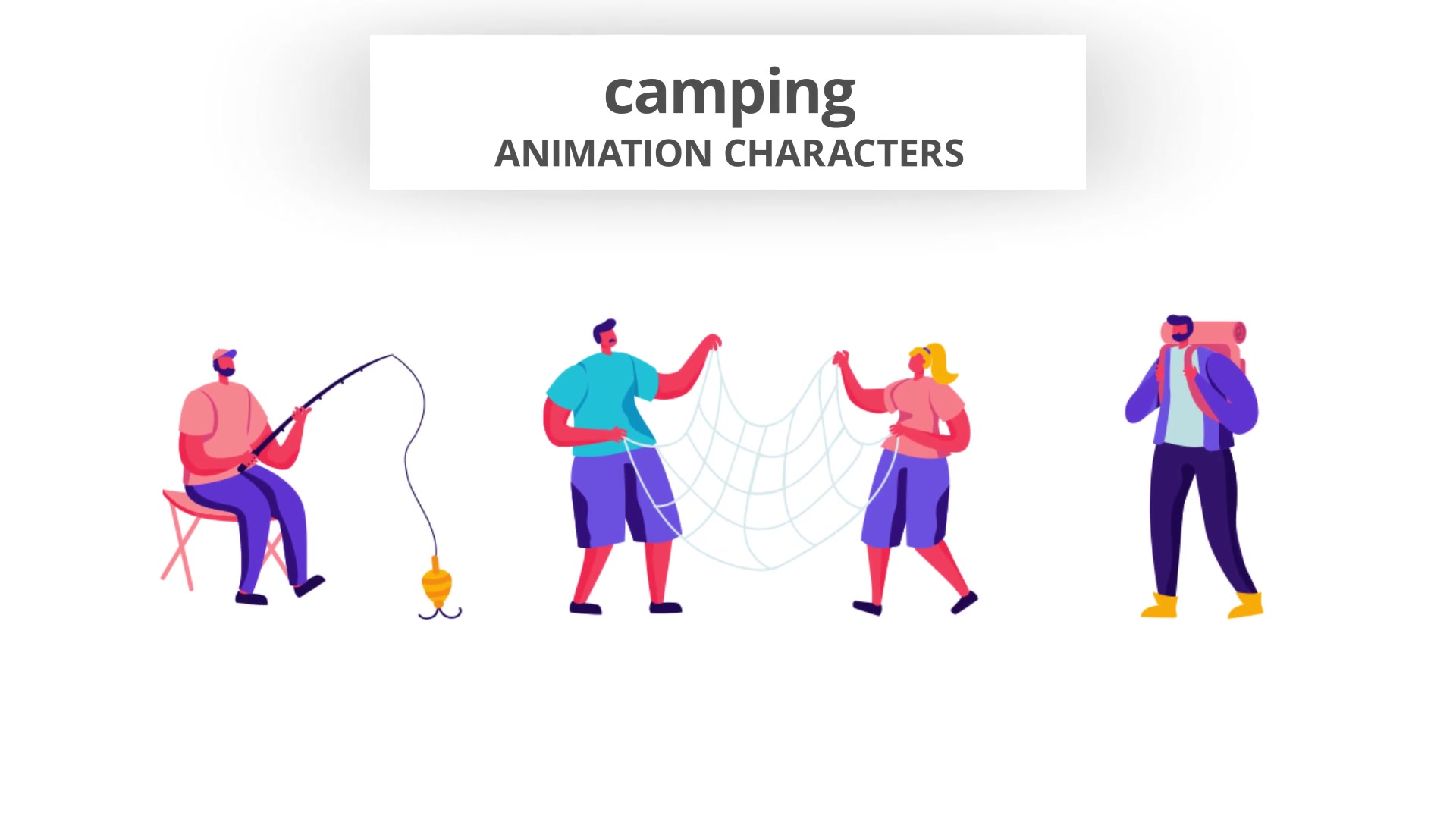 Camping Character Set Videohive 28672337 After Effects Image 4