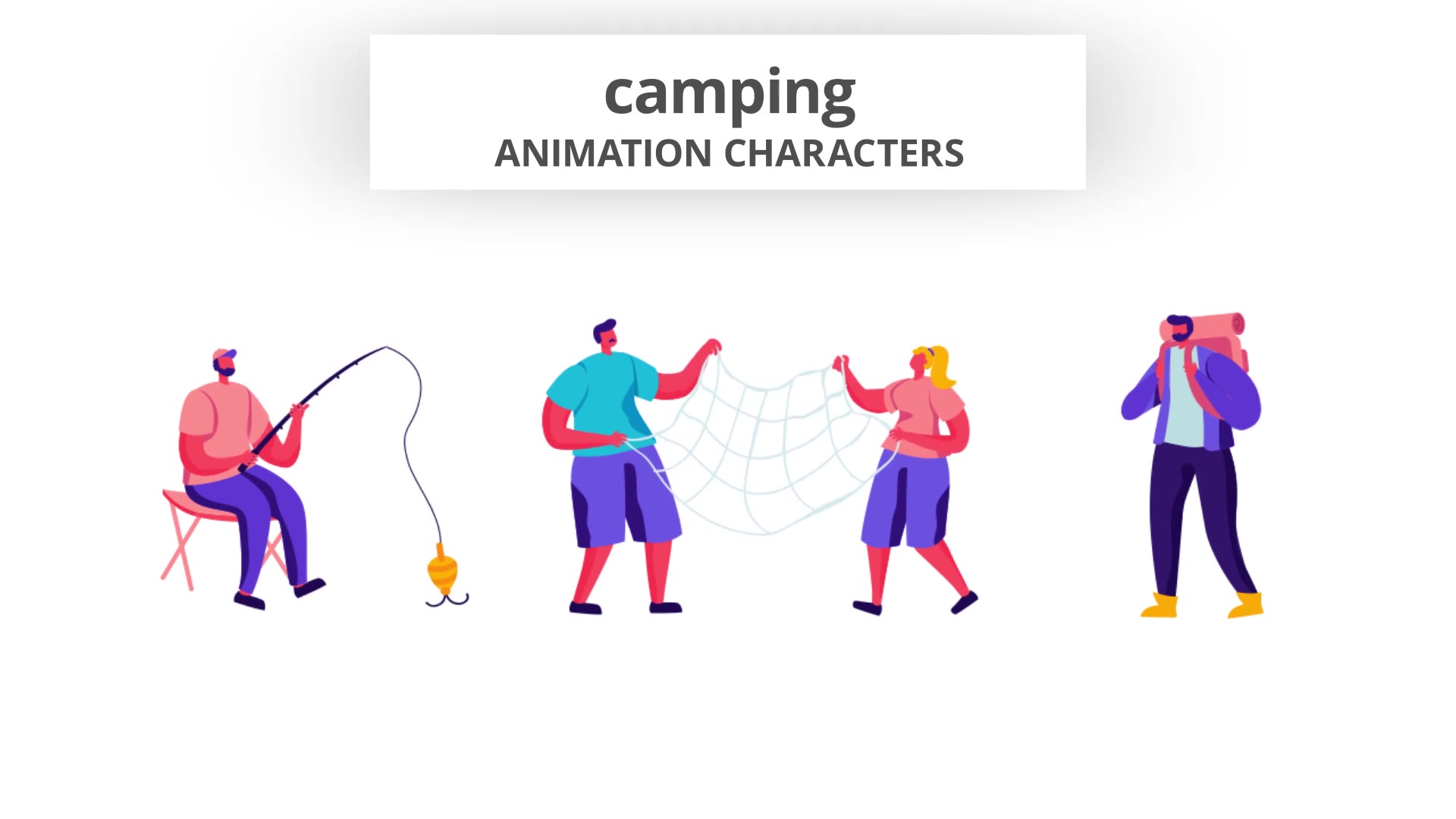 Camping Character Set Videohive 28672337 After Effects Image 5