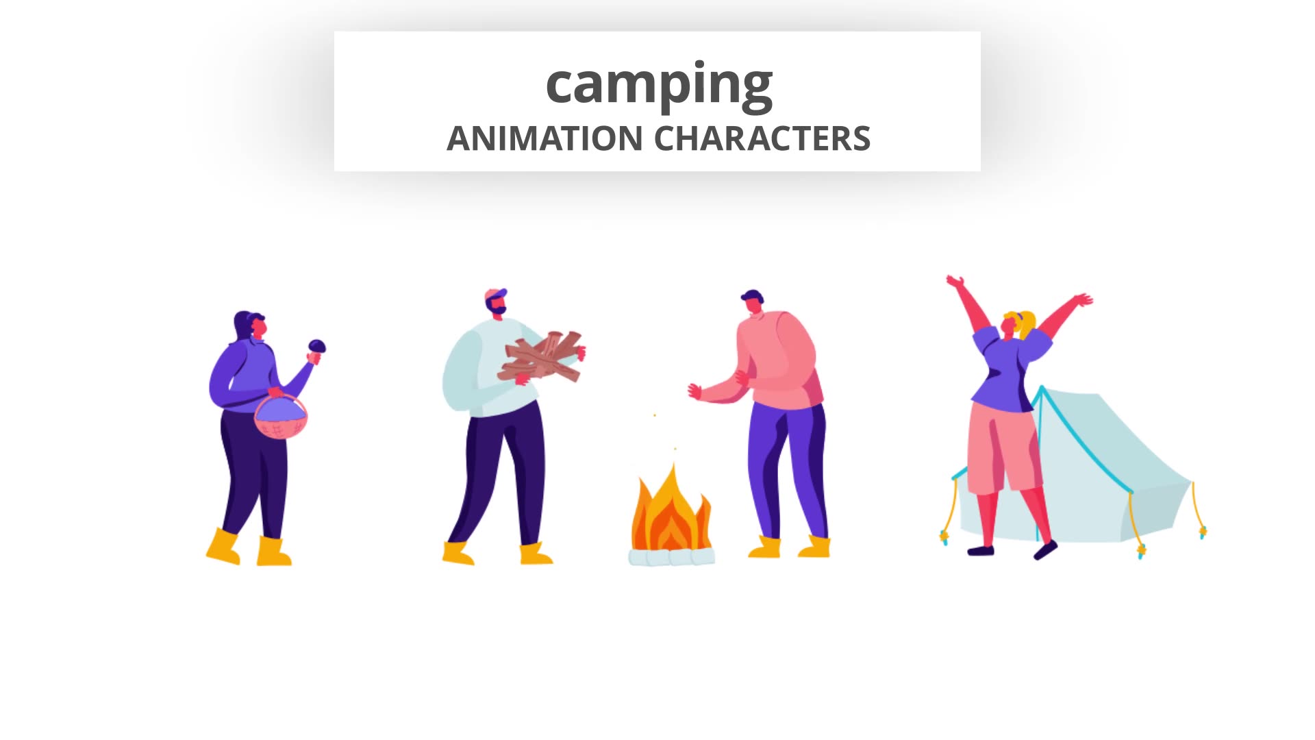 Camping Character Set Videohive 28672337 After Effects Image 7