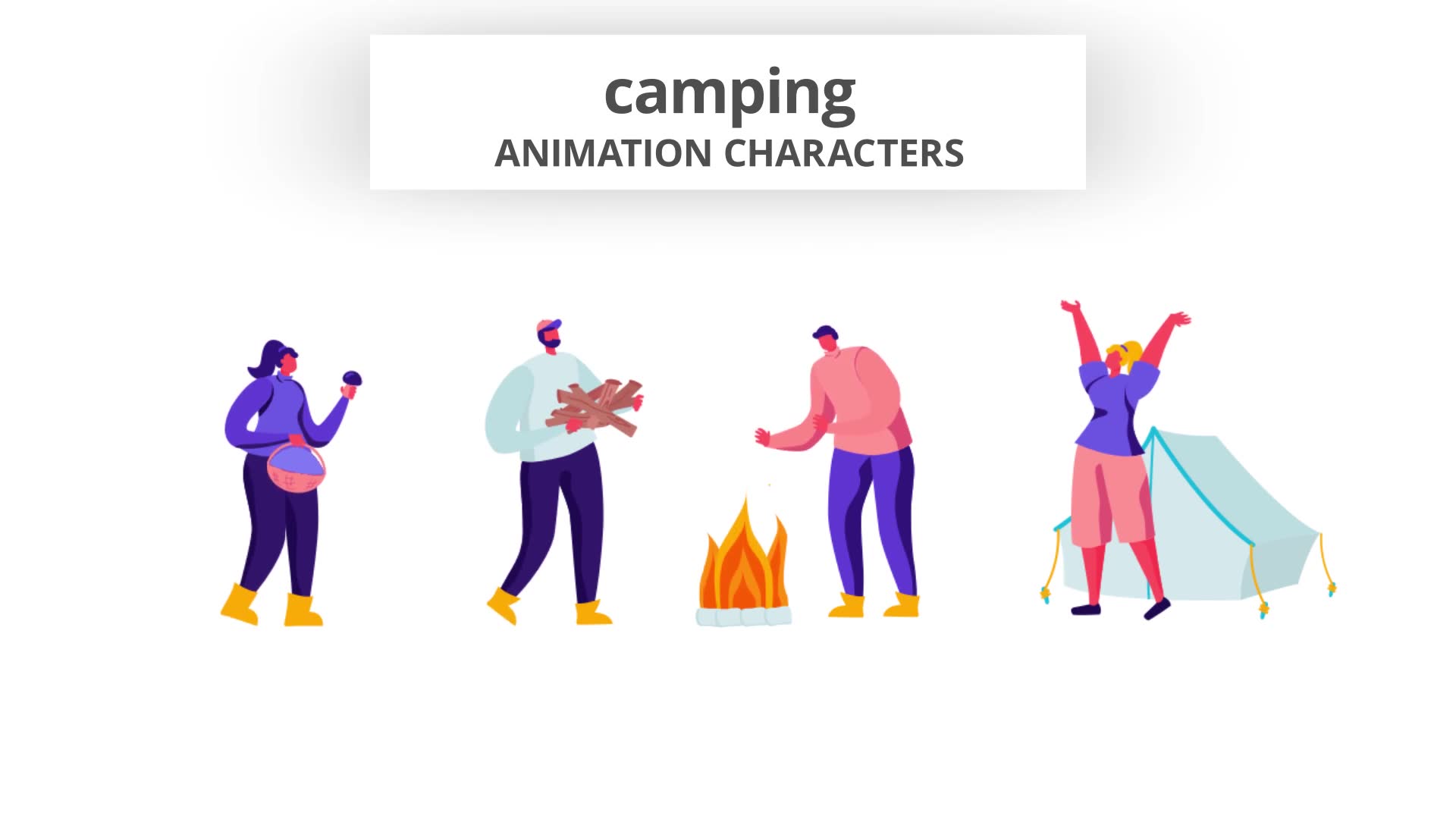 Camping Character Set Videohive 28672337 After Effects Image 8