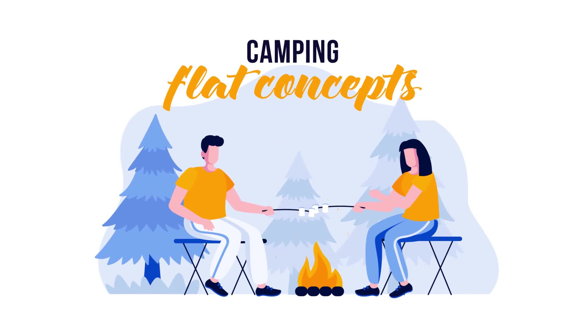 Camping Flat Concept Videohive 32322516 After Effects Image 1