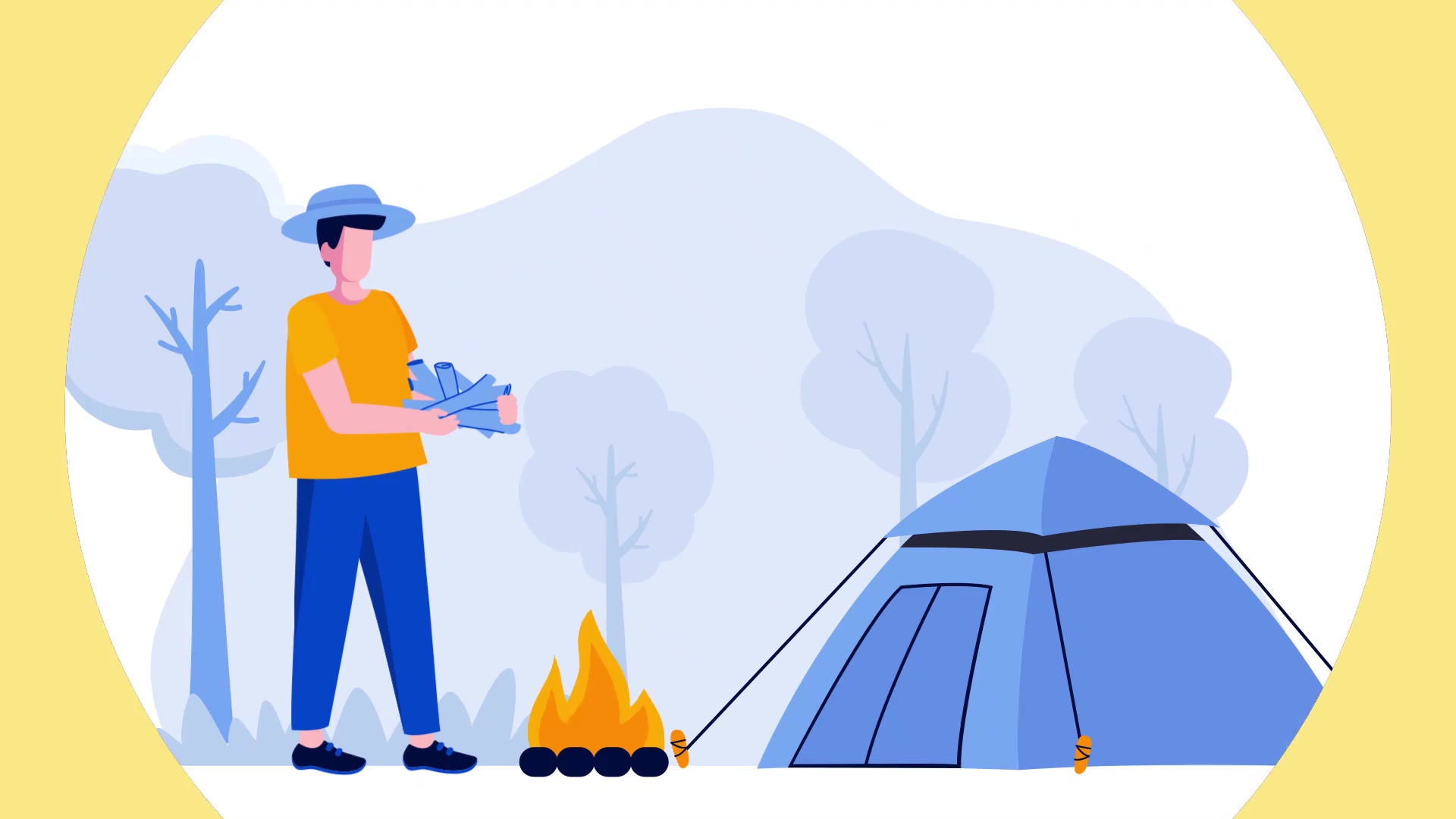 Camping Flat Concept Videohive 32322516 After Effects Image 5