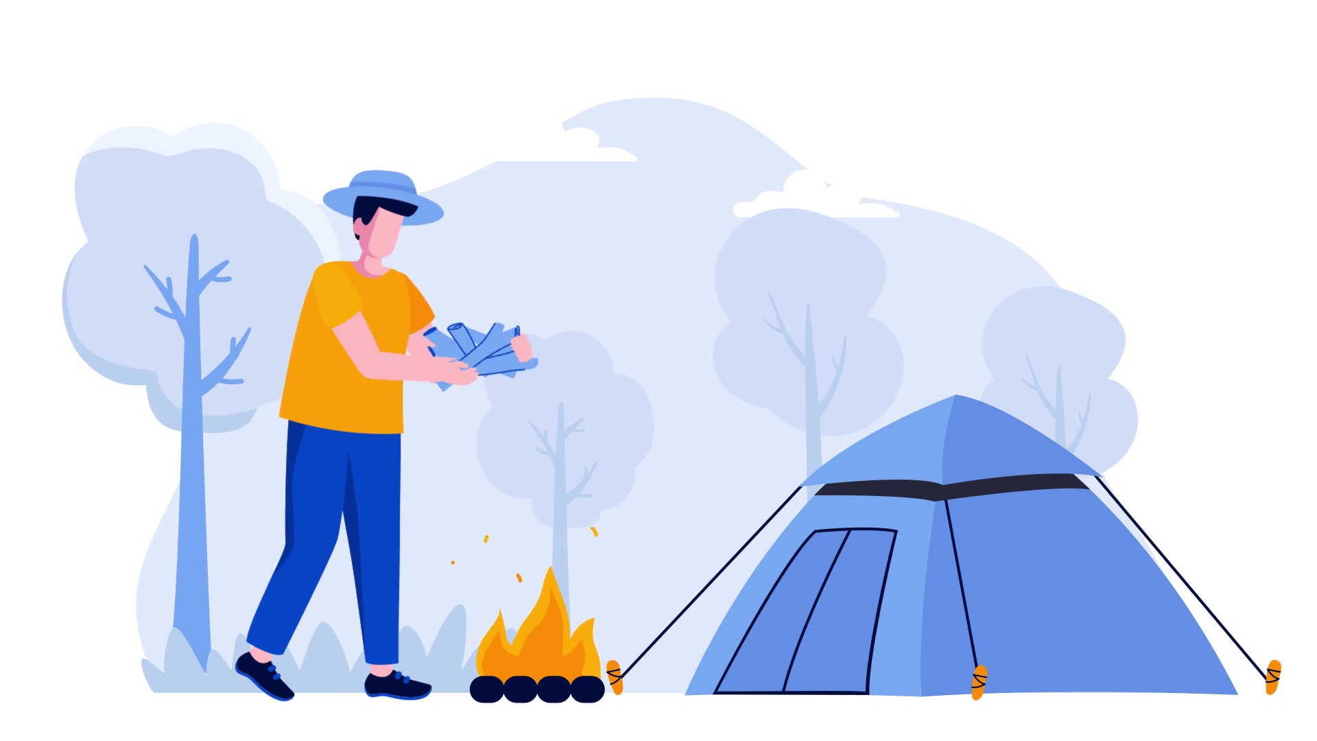 Camping Flat Concept Videohive 32322516 After Effects Image 6