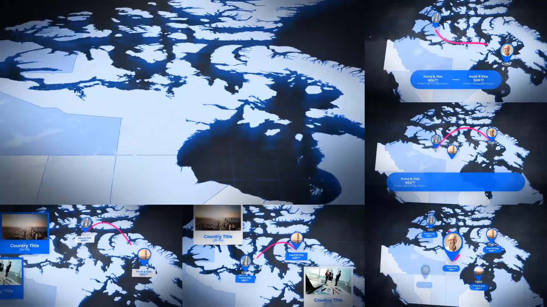 Canada Map Canadian Map Kit Videohive 24052290 After Effects Image 1