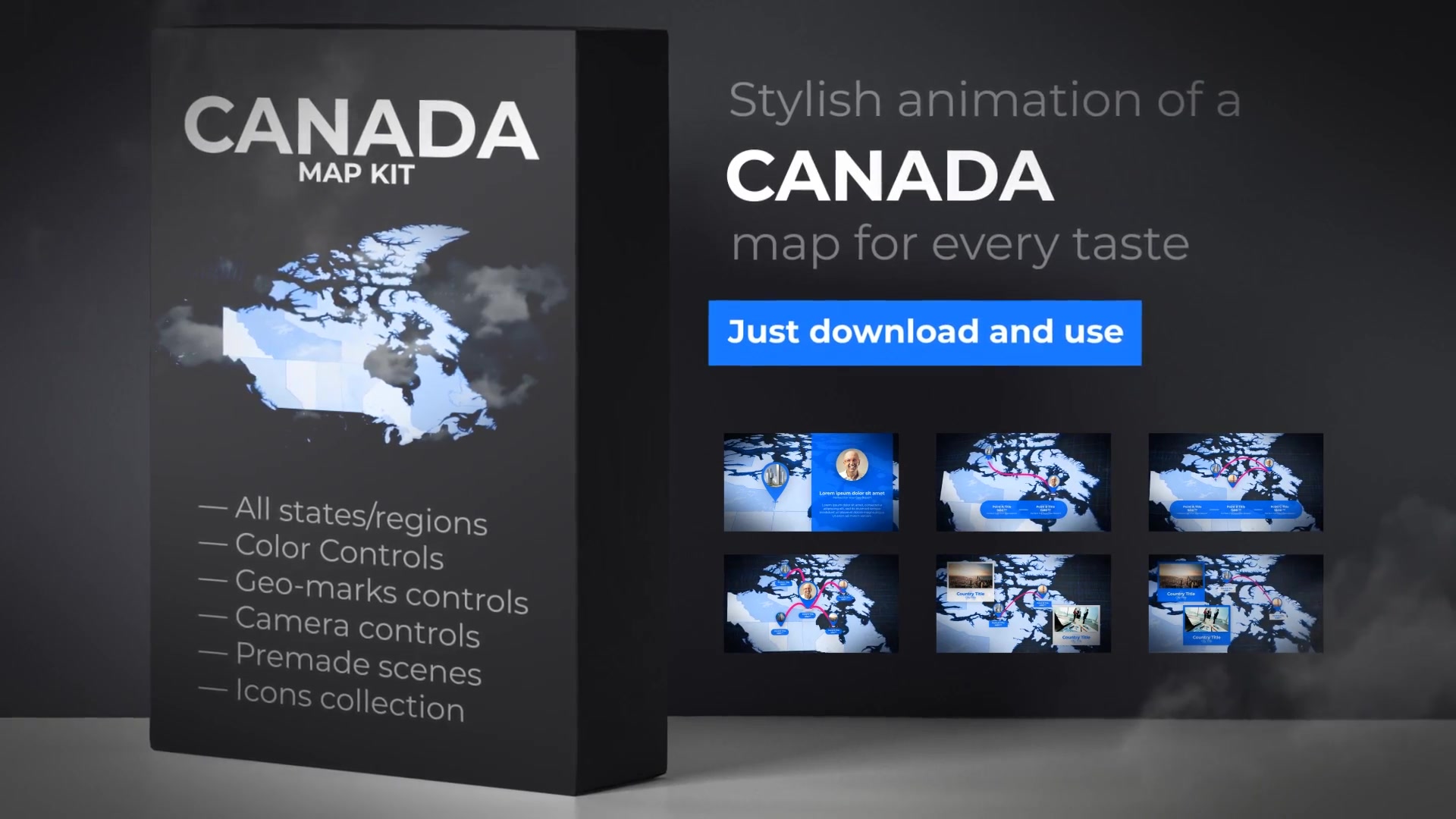 Canada Map Canadian Map Kit Videohive 24052290 After Effects Image 11