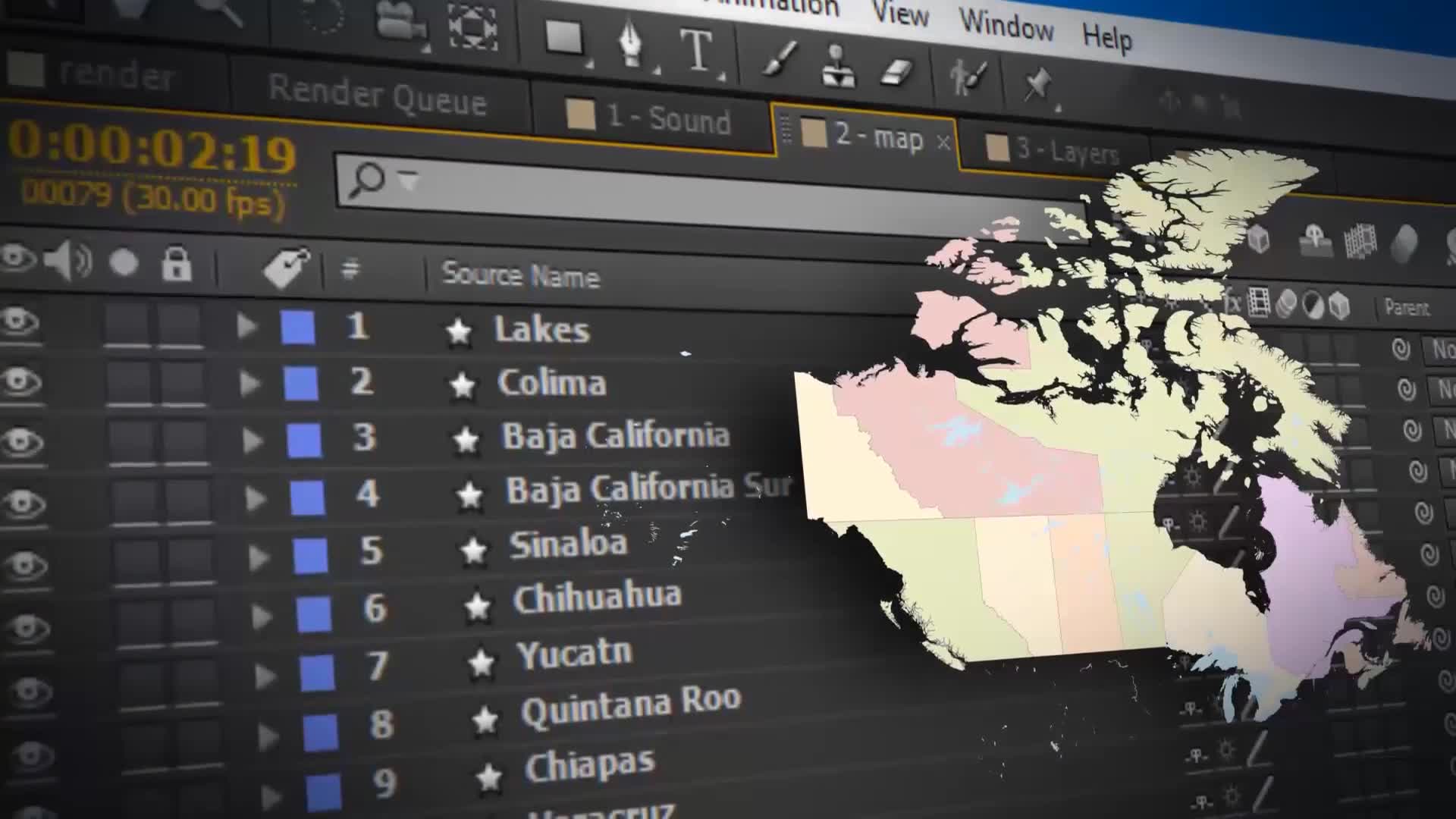 Canada Map Canadian Map Kit Videohive 24052290 After Effects Image 2