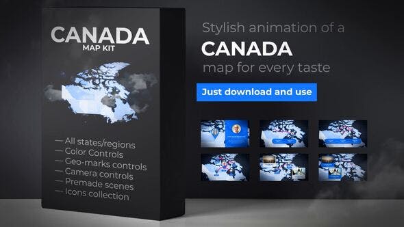 Canada Map Canadian Map Kit - 24052290 Download Videohive