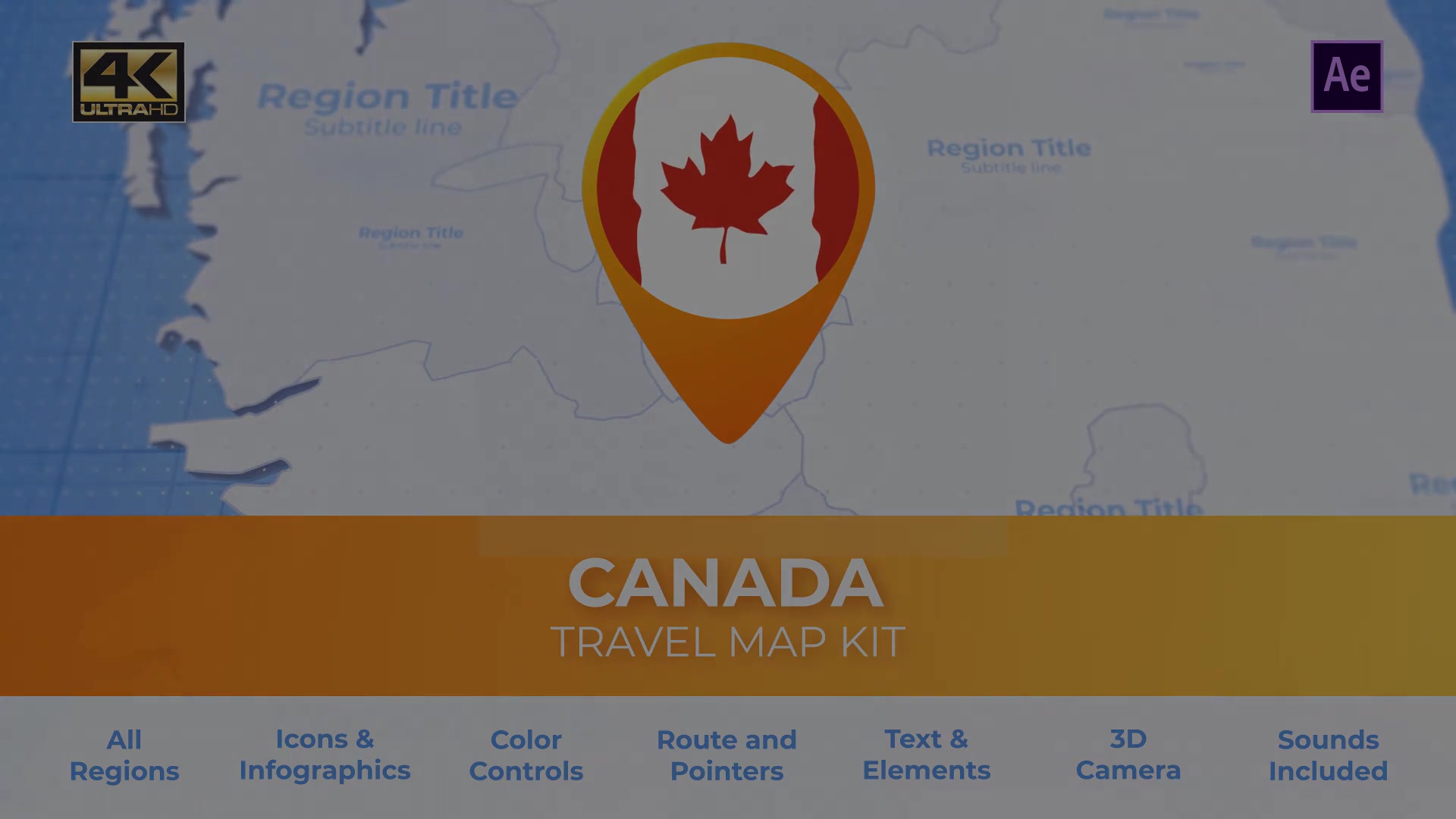 Canada Map Canadian Travel Map Videohive 30570719 After Effects Image 13