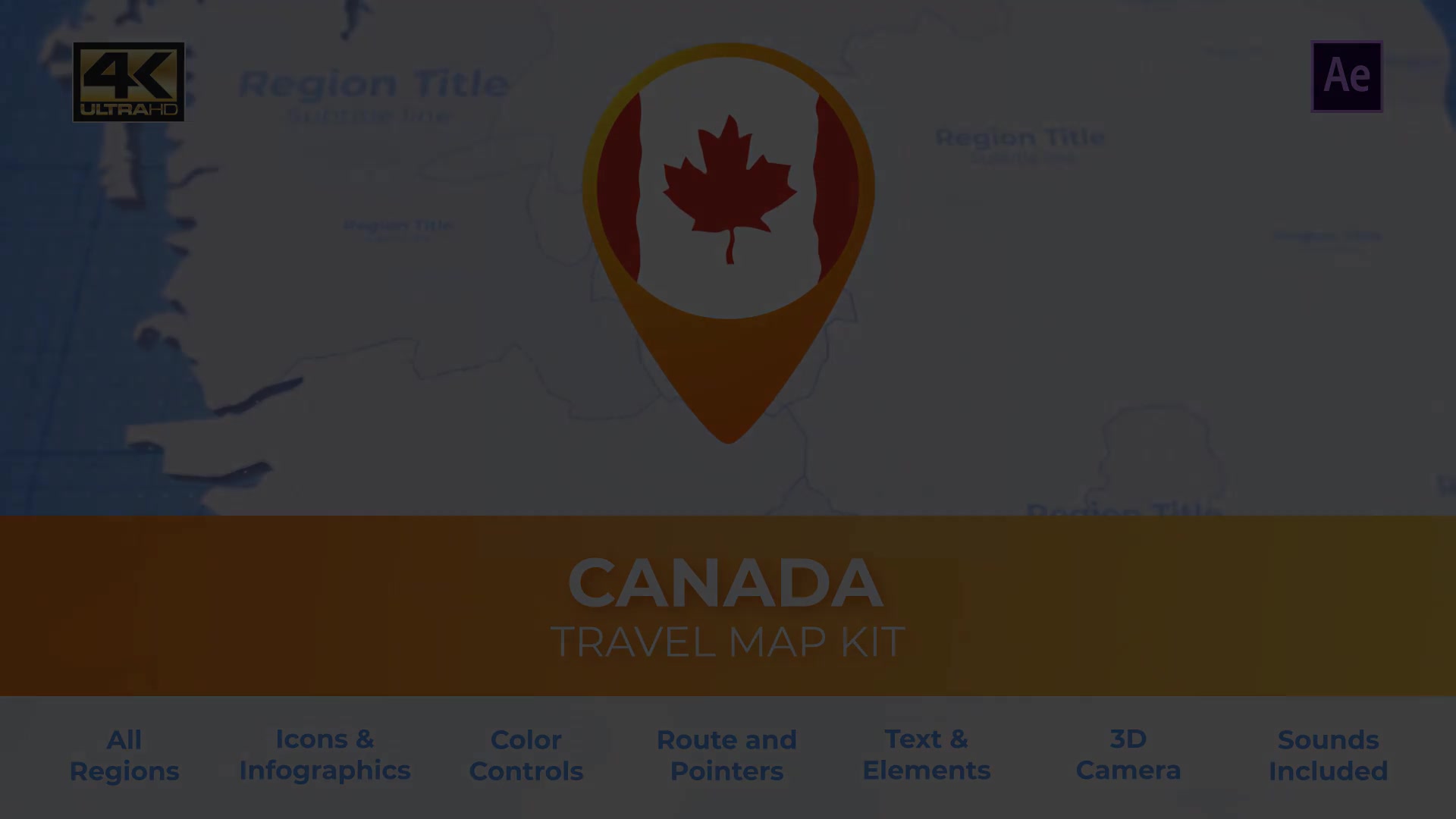 Canada Map Canadian Travel Map Videohive 30570719 After Effects Image 6
