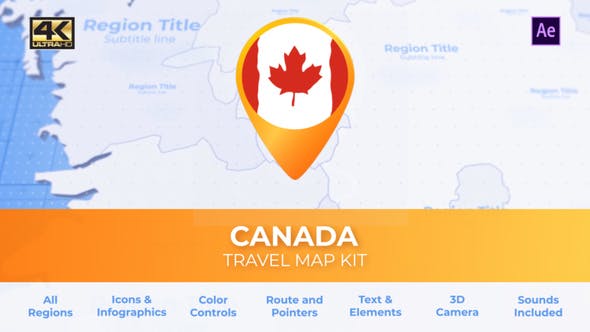 Canada Map Canadian Travel Map - Download Videohive 30570719