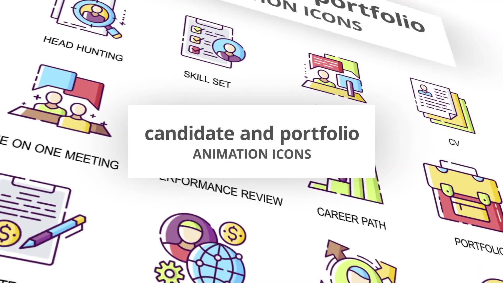 Candidate & Portfolio Animation Icons Videohive 29201796 After Effects Image 1