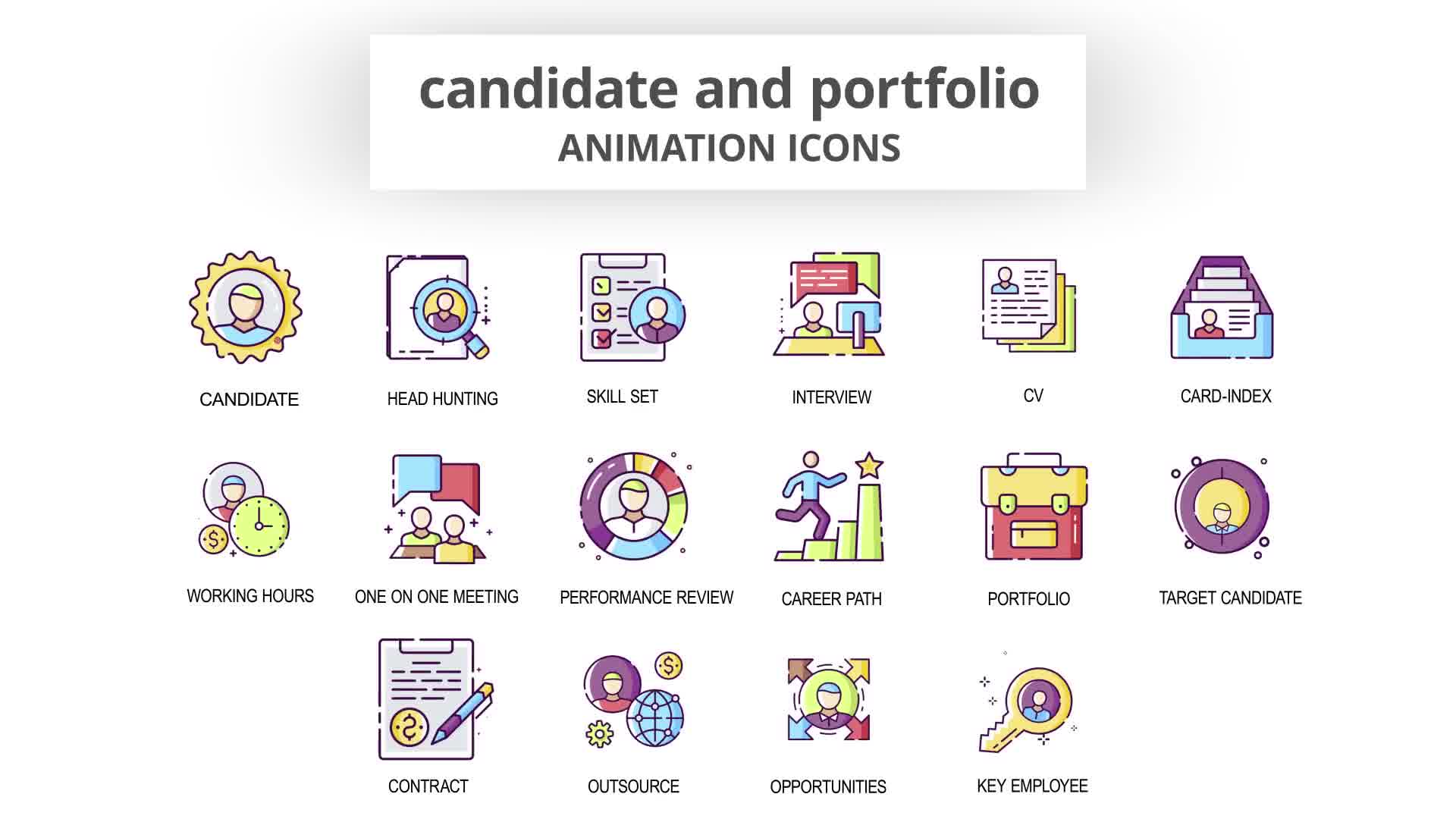 Candidate & Portfolio Animation Icons Videohive 29201796 After Effects Image 10
