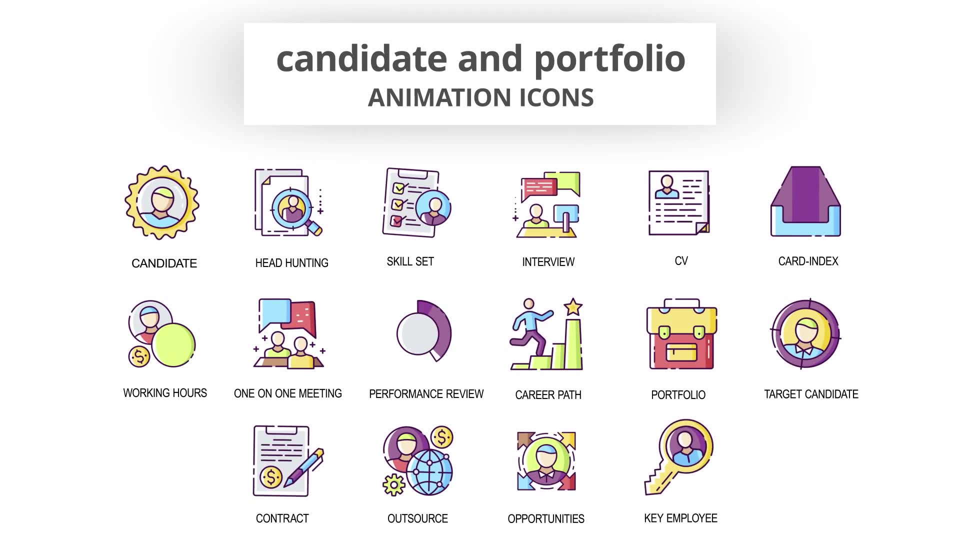 Candidate & Portfolio Animation Icons Videohive 29201796 After Effects Image 6