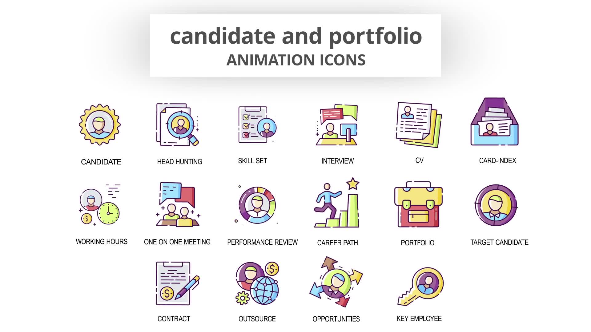 Candidate & Portfolio Animation Icons Videohive 29201796 After Effects Image 7