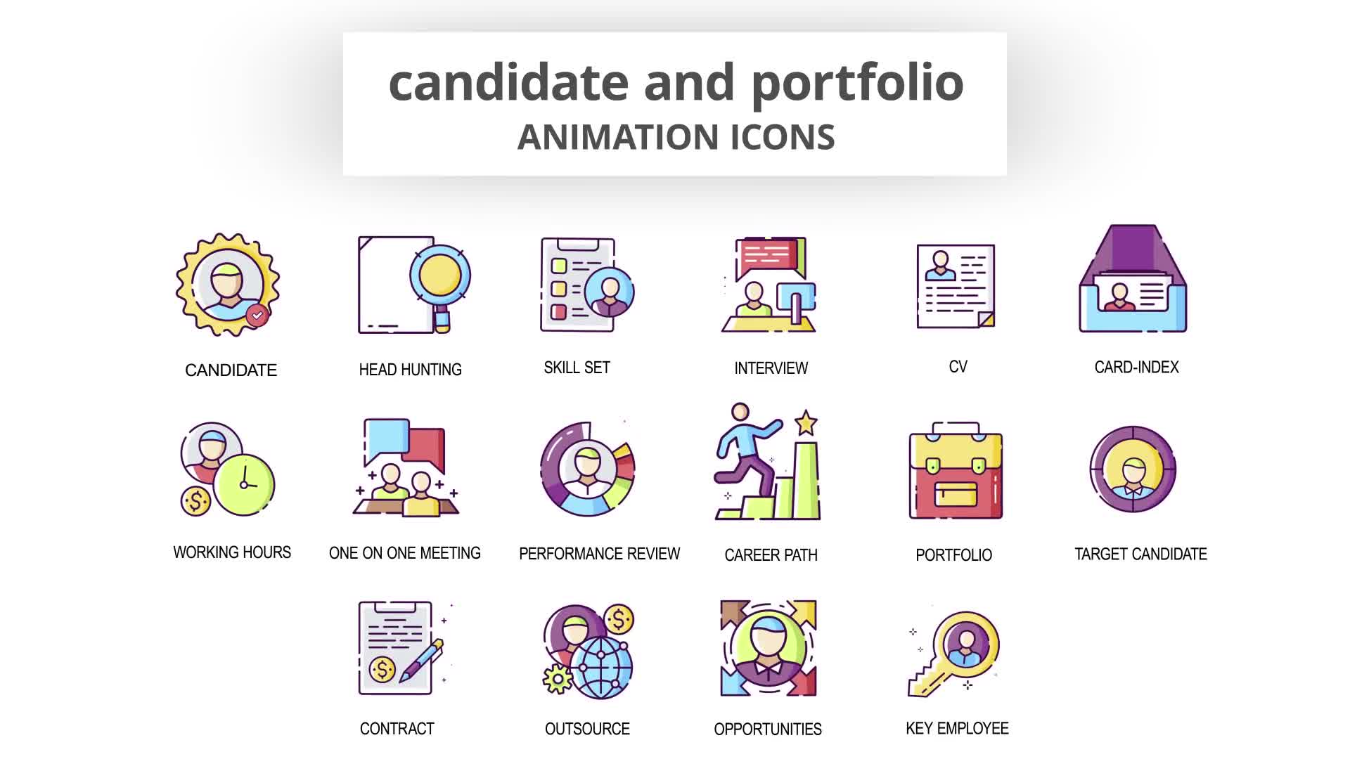 Candidate & Portfolio Animation Icons Videohive 29201796 After Effects Image 8