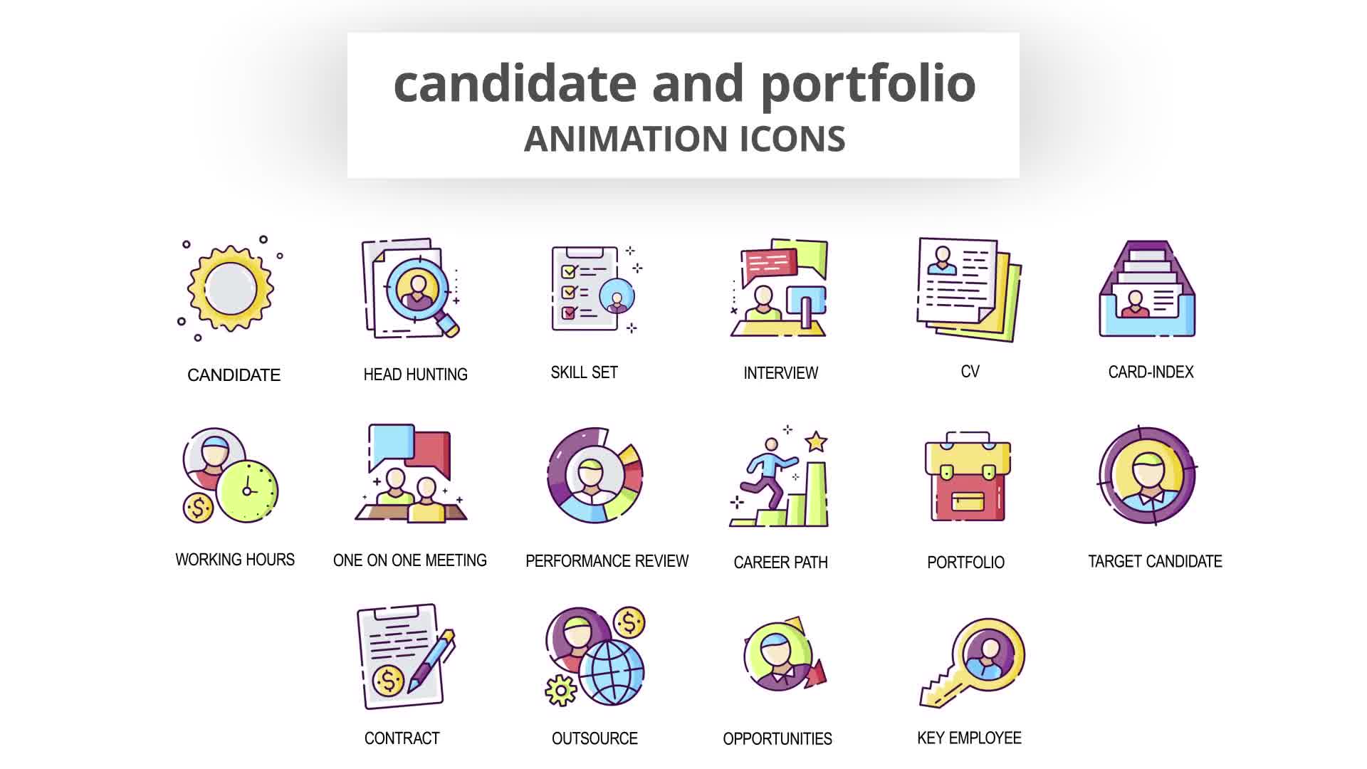 Candidate & Portfolio Animation Icons Videohive 29201796 After Effects Image 9