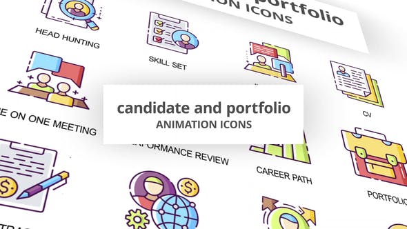 Candidate & Portfolio Animation Icons - Download 29201796 Videohive