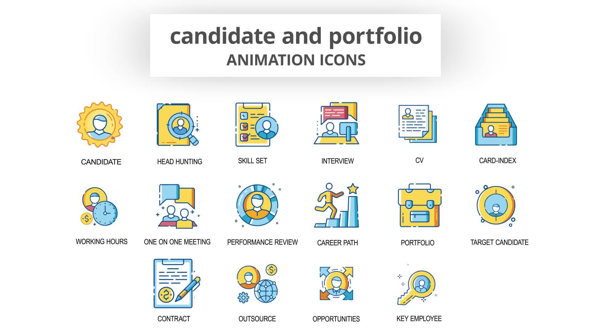 Candidate & Portfolio Animation Icons Videohive 30260773 After Effects Image 10