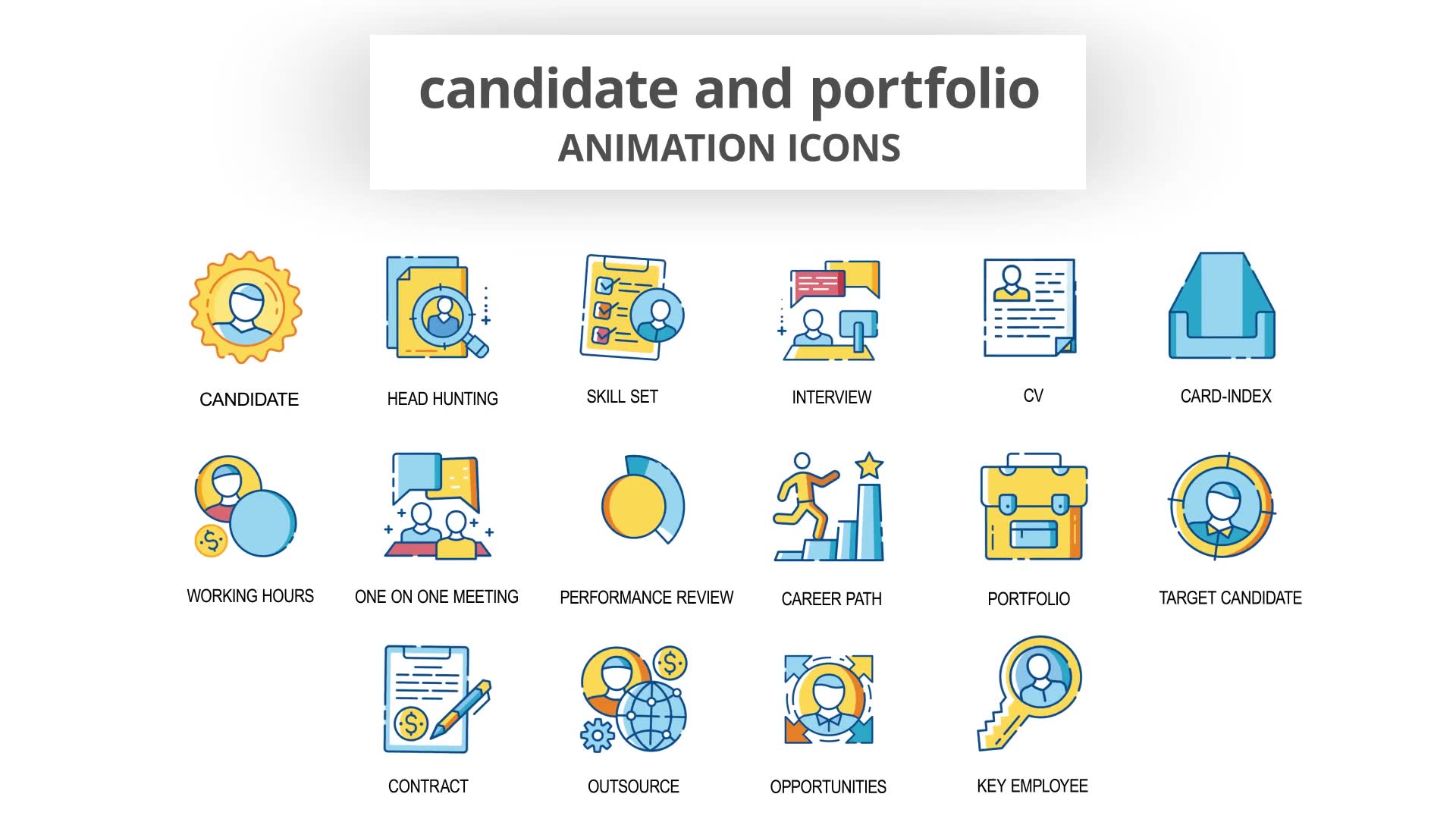 Candidate & Portfolio Animation Icons Videohive 30260773 After Effects Image 6