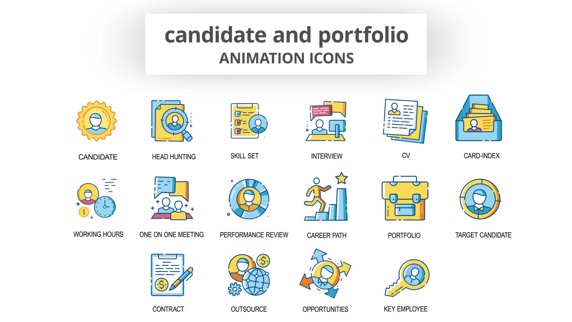 Candidate & Portfolio Animation Icons Videohive 30260773 After Effects Image 7
