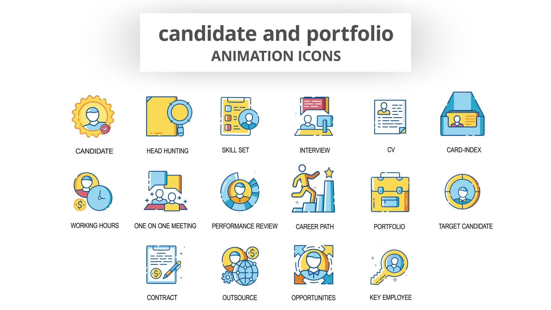 Candidate & Portfolio Animation Icons Videohive 30260773 After Effects Image 8
