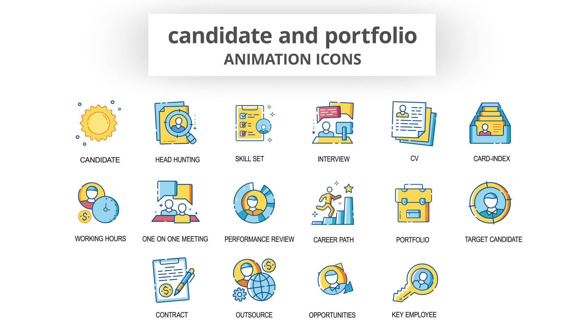 Candidate & Portfolio Animation Icons Videohive 30260773 After Effects Image 9