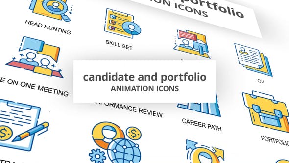 Candidate & Portfolio Animation Icons - Download 30260773 Videohive