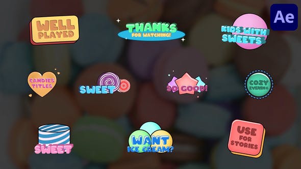 Candies Titles | After Effects - Download Videohive 38317458