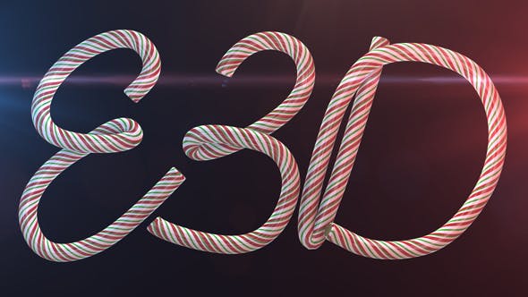Candy Cane Letters E3D - Videohive 20988594 Download