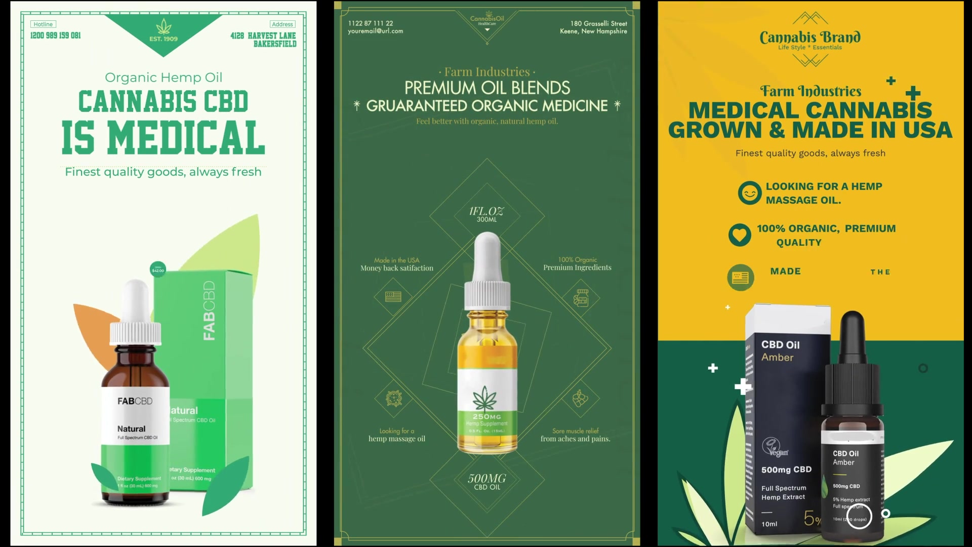 Cannabis Hemp Oil Products Instagram Sotires Videohive 32680512 After Effects Image 3