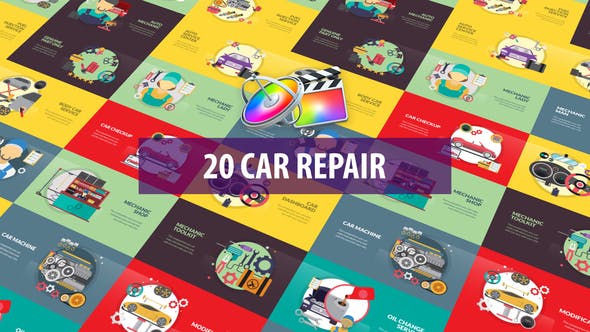 Car Repair Animation | Apple Motion & FCPX - Download Videohive 33373287