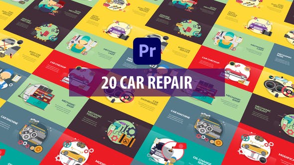 Car Repair Animation | Premiere Pro MOGRT - 33373137 Videohive Download