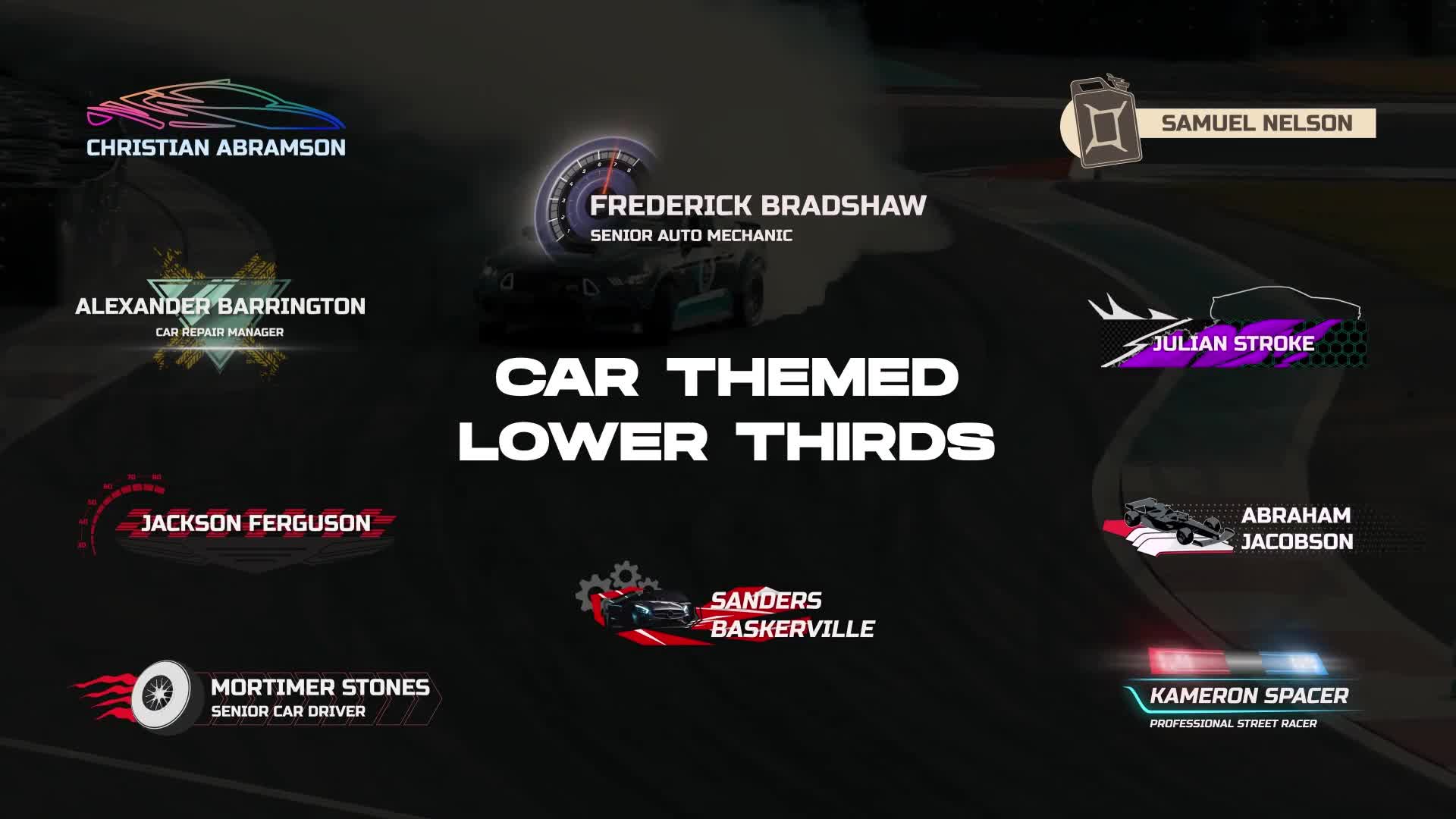 Car Themed Lower Thirds Videohive 38078085 After Effects Image 1