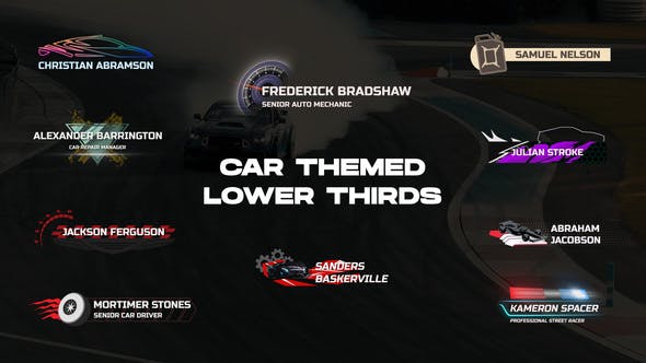 Car Themed Lower Thirds - Videohive 38078085 Download