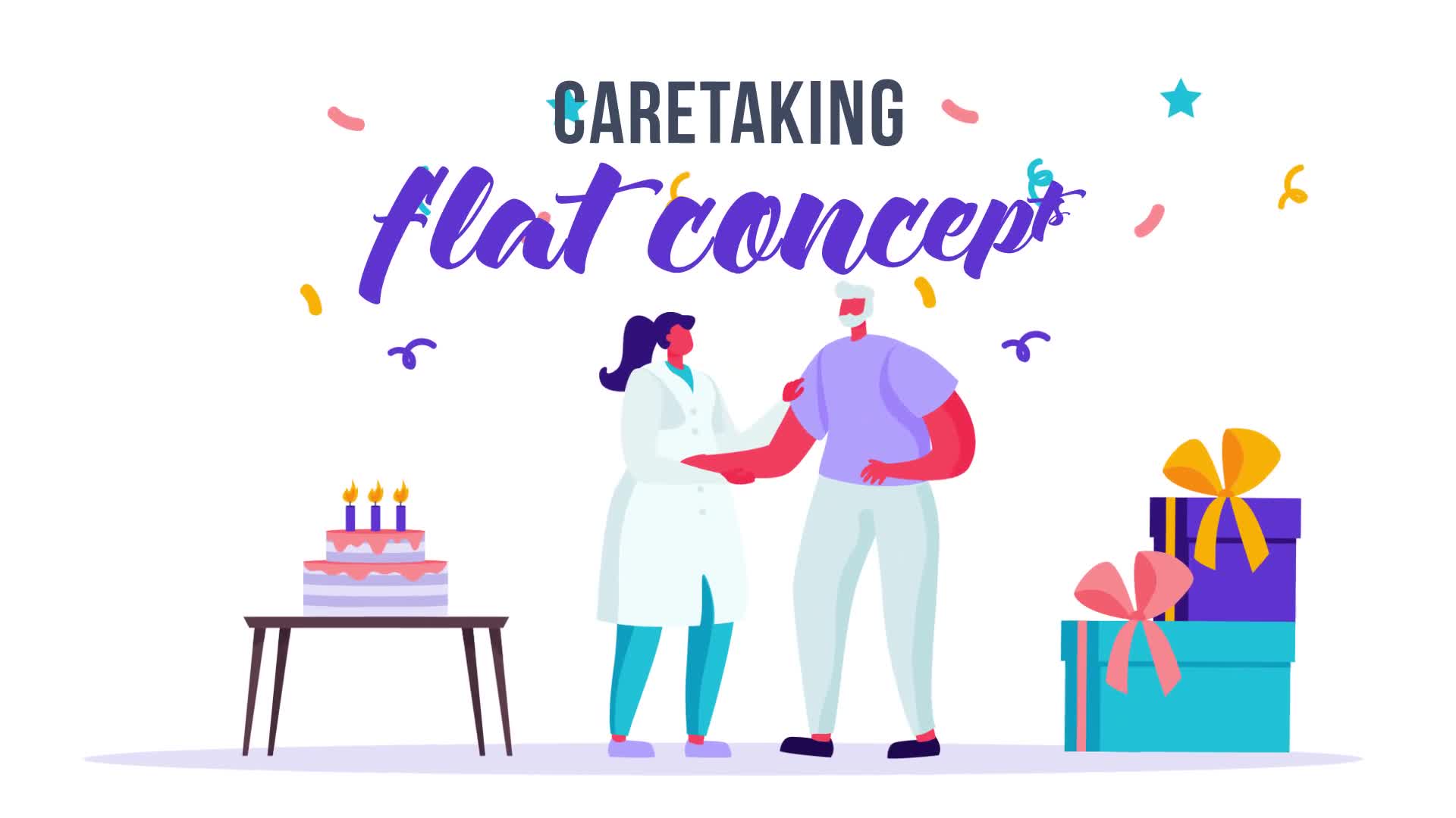 Caretaking Flat Concept Videohive 33248724 After Effects Image 1