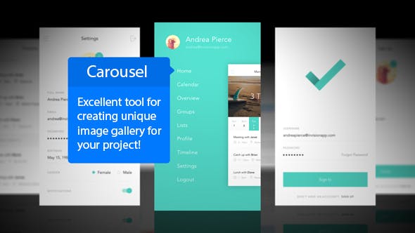 Carousel Mobile App Mockup - 12774879 Videohive Download