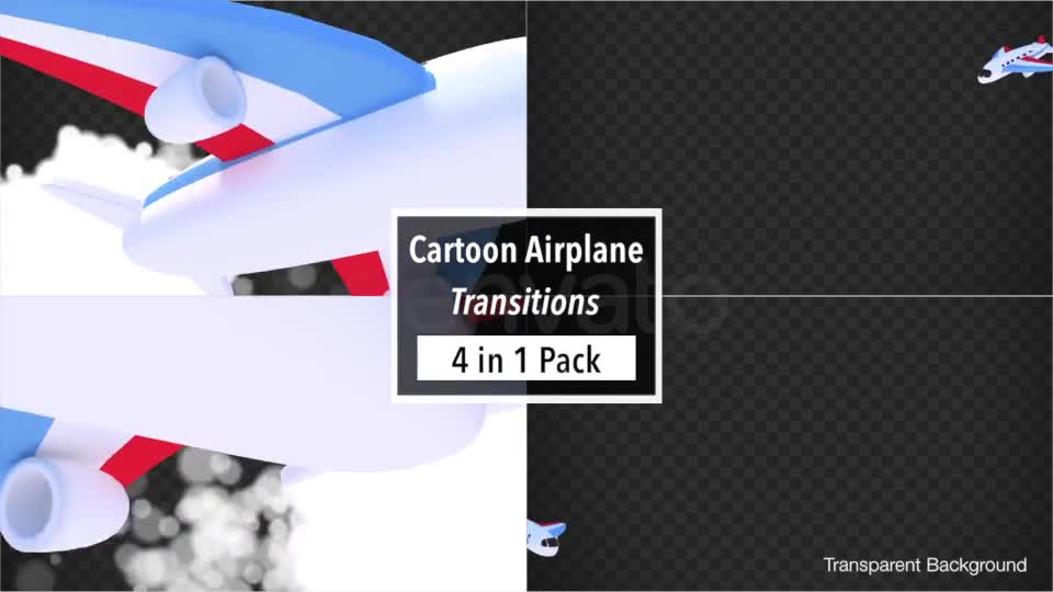 Cartoon Airplane Transitions Pack - Download Videohive 21789414