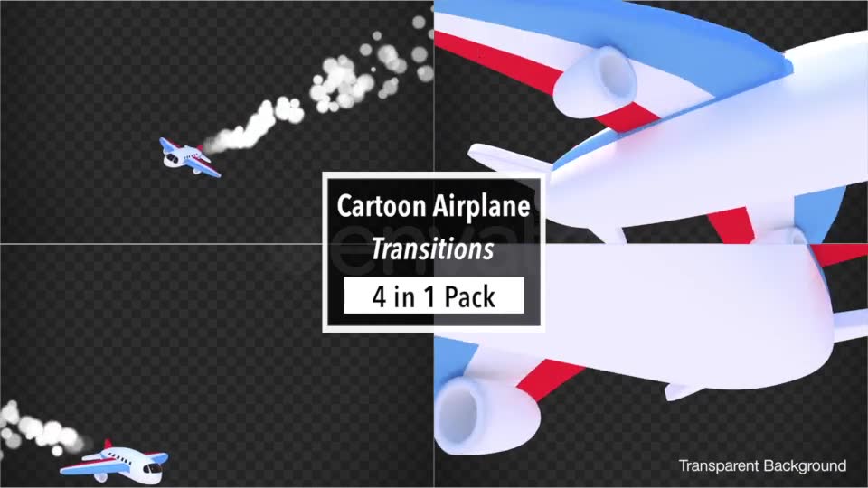 Cartoon Airplane Transitions Pack - Download Videohive 21789414