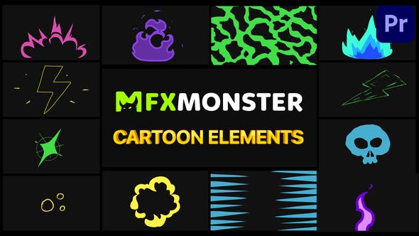 Cartoon And Scribble Elements | Premiere Pro MOGRT - 31596438 Videohive Download
