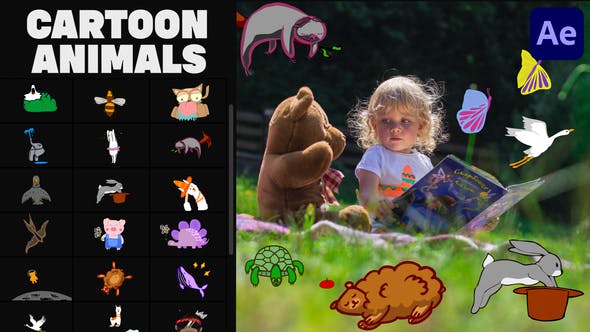 Cartoon Animals Animations 01 for After Effects - Download Videohive 34858446