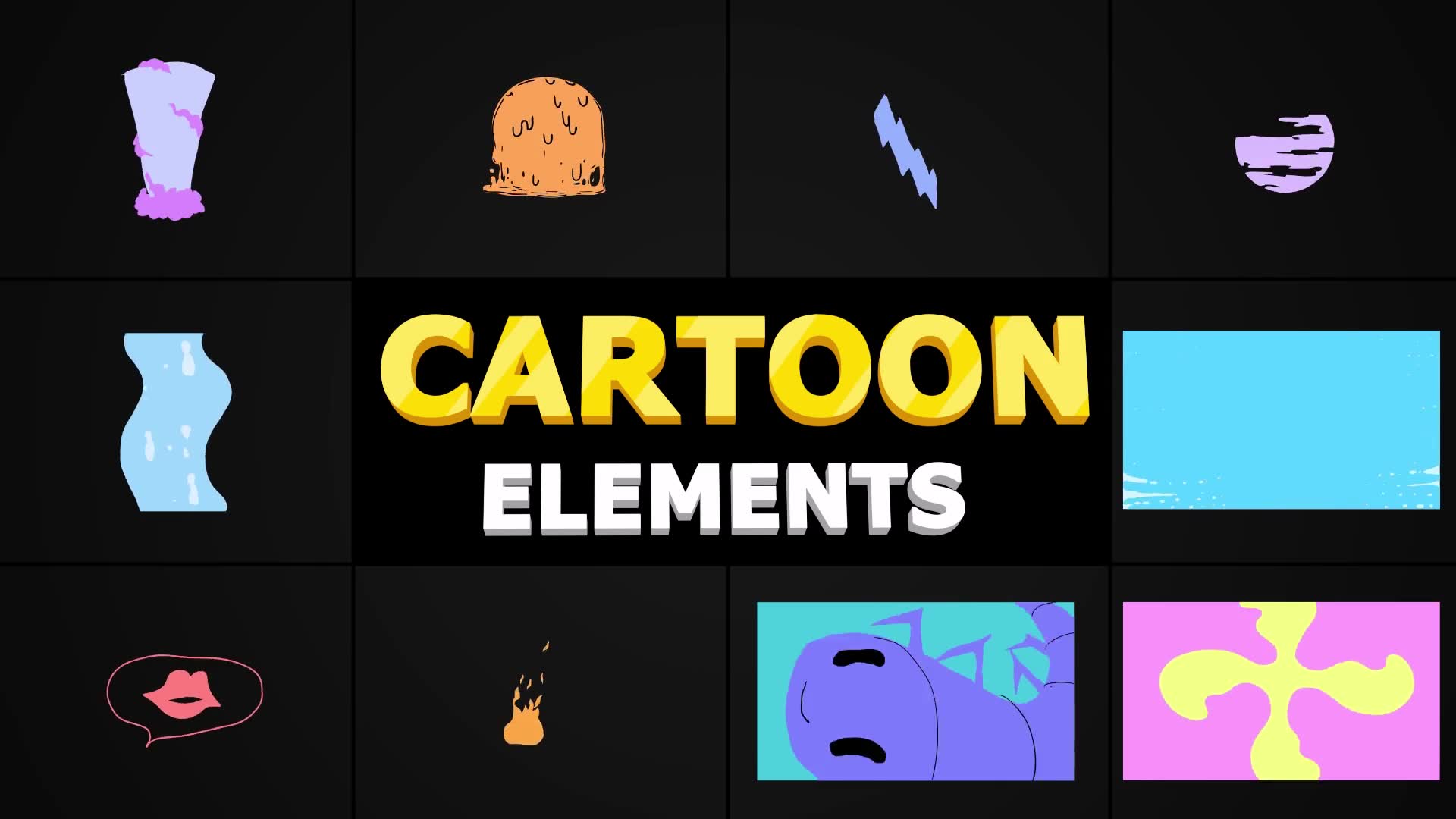 Cartoon Animated Elements | Premiere Pro MOGRT Videohive 23890229 Premiere Pro Image 2