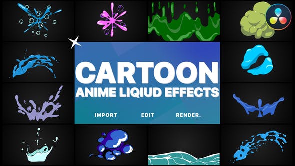 Cartoon Anime Liquid Effects | DaVinci Resolve - 38818429 Download Videohive