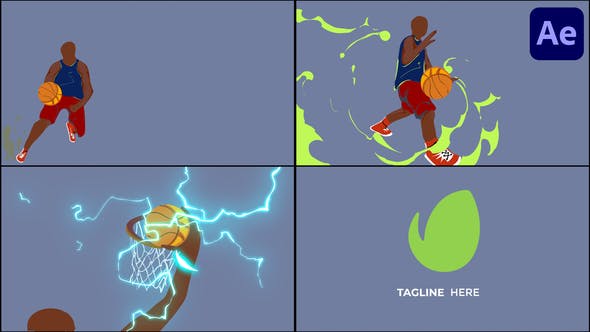 Cartoon Basketball Logo for After Effects - Download Videohive 38961382