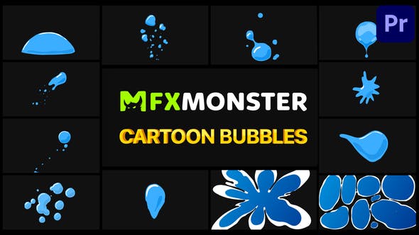 Cartoon Bubbles | Premiere Pro MOGRT - Videohive Download 31349360