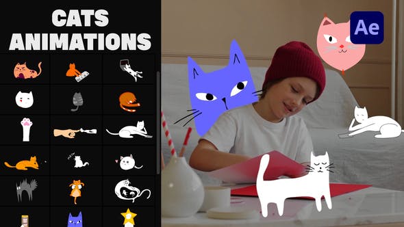 Cartoon Cats Animations | After Effects - 33731964 Videohive Download