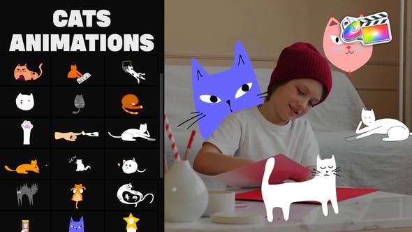 Cartoon Cats Animations for FCPX - 35654730 Download Videohive