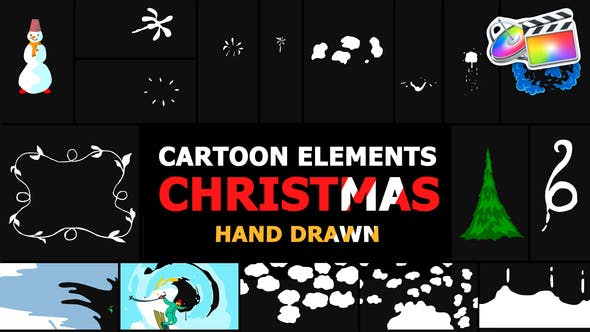 Cartoon Christmas Elements And Transitions - Download 25337068 Videohive