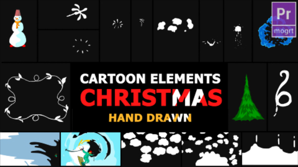 Cartoon Christmas Elements And Transitions - Download Videohive 22890662