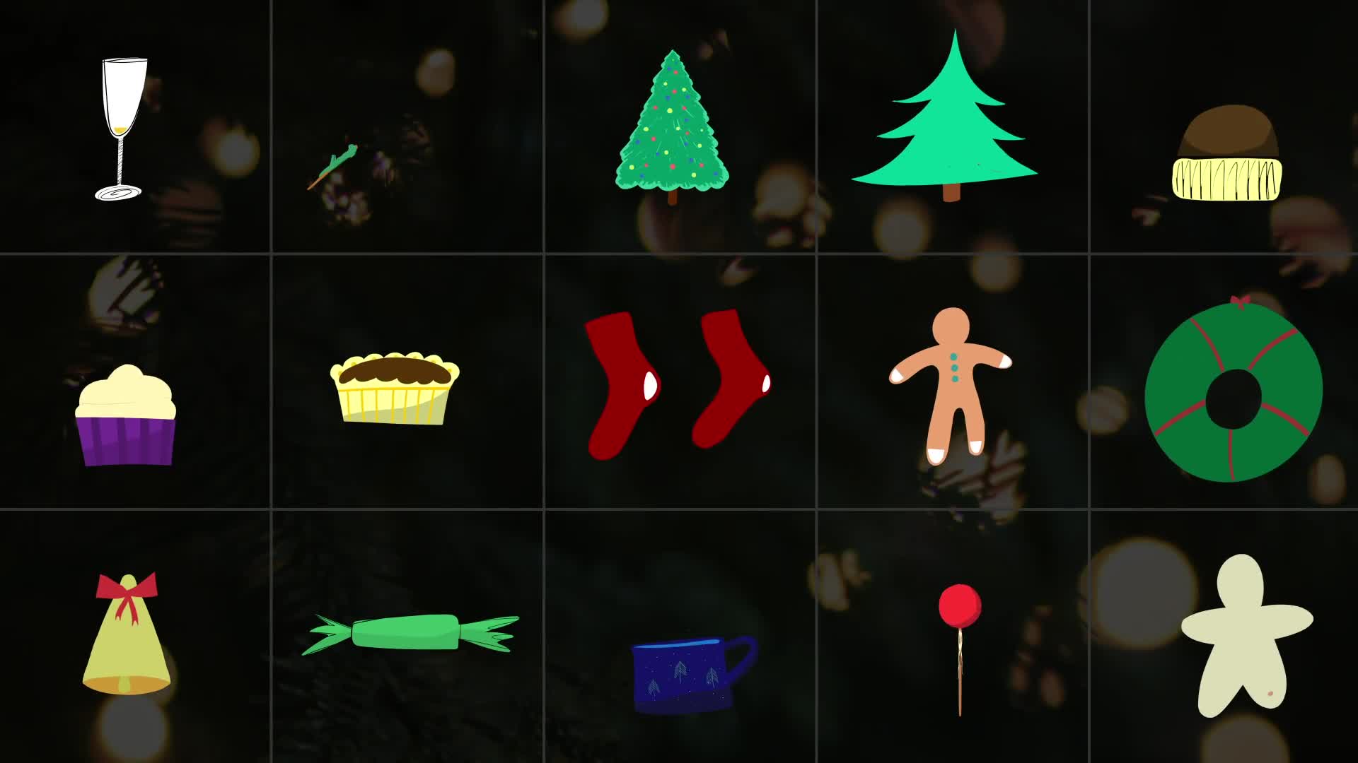 Cartoon Christmas Icons for FCPX Videohive 34960554 Apple Motion Image 1