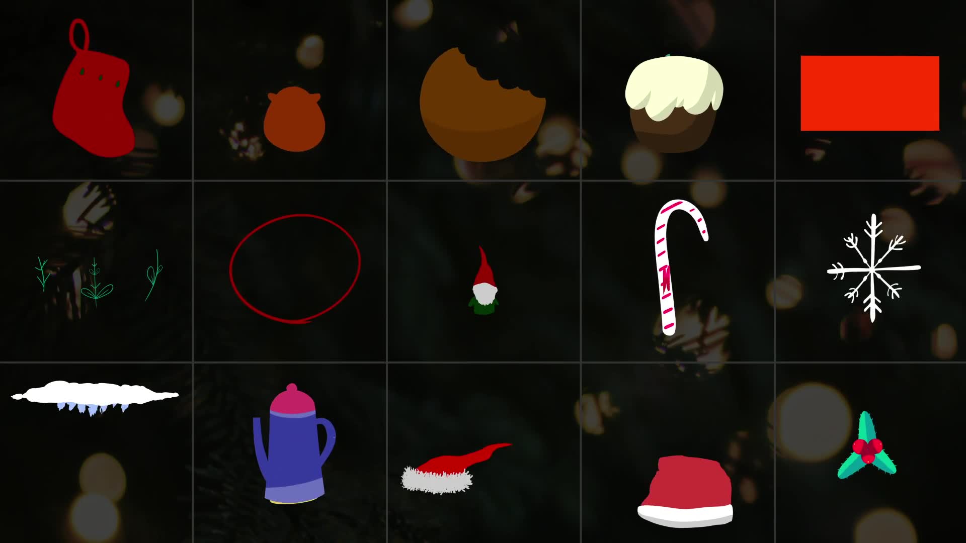 Cartoon Christmas Icons for FCPX Videohive 34960554 Apple Motion Image 2